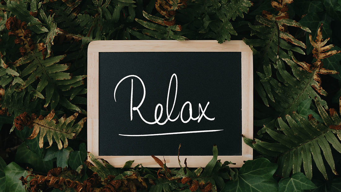 Relaxation sign to reduce stress and anxiety